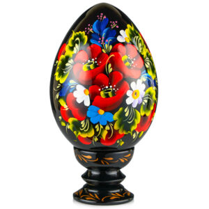 Decorative wooden egg Pysanka