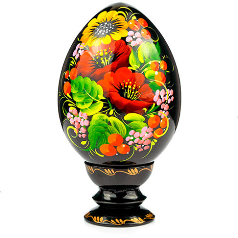 UA Creations Hand Painted Wooden Easter Egg from Ukraine Pysanka