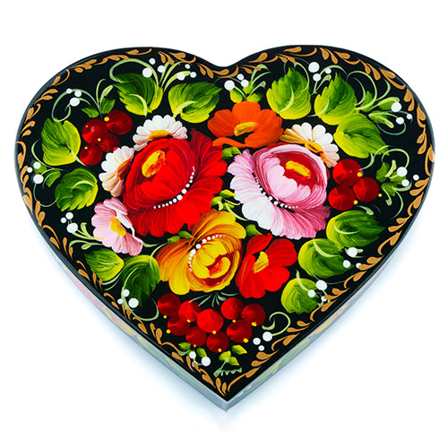 Heart-Shaped lacquer box