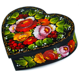Heart-Shaped Lacquer Box Violet