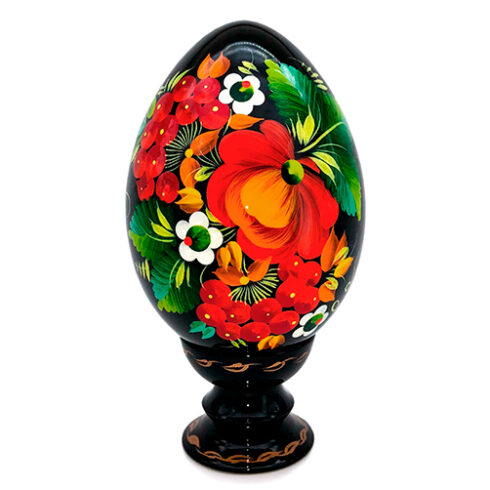 Decorative Wooden Egg Pysanka from Ukraine