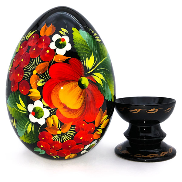 Easter Decorations Easter Gifts Set Hand Painted  Wooden Egg Easter Eggs Pysanka Egg Lacquered