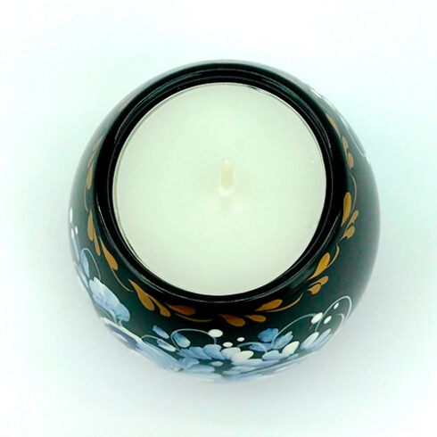 Wooden Tealight candle holder lacquered