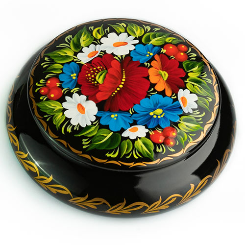 Hand painted wooden box for small jewelry
