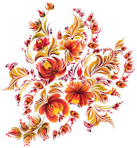 Example of Petrykivka Floral Painting